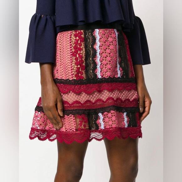 SELF-PORTRAIT A-line Lace Skirt - Picture 2 of 3